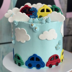 Cars and Clouds Cake