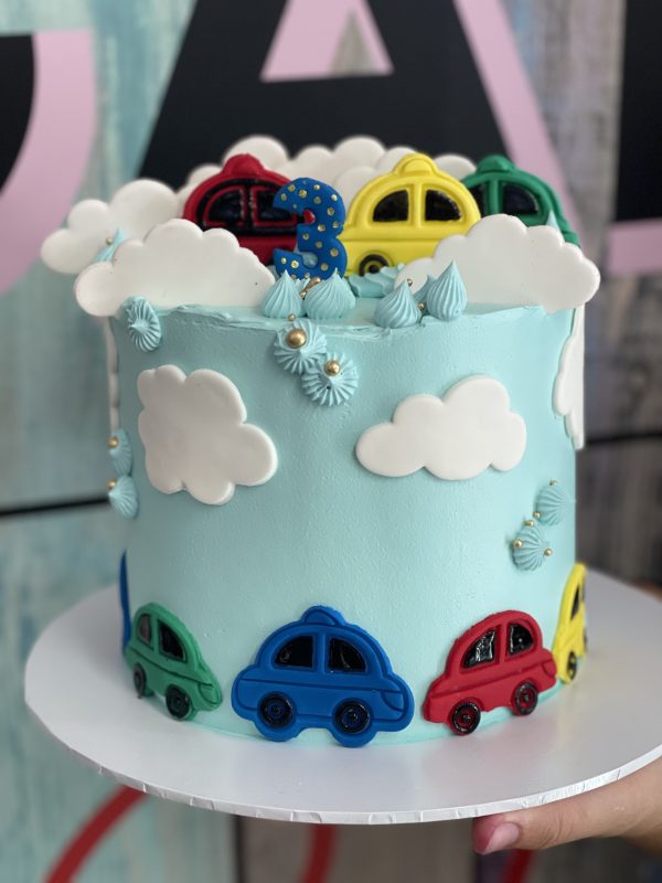 Cars and Clouds Cake