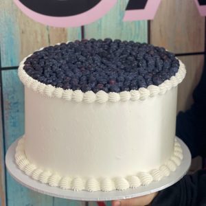 Blueberry Piped Cream Cake