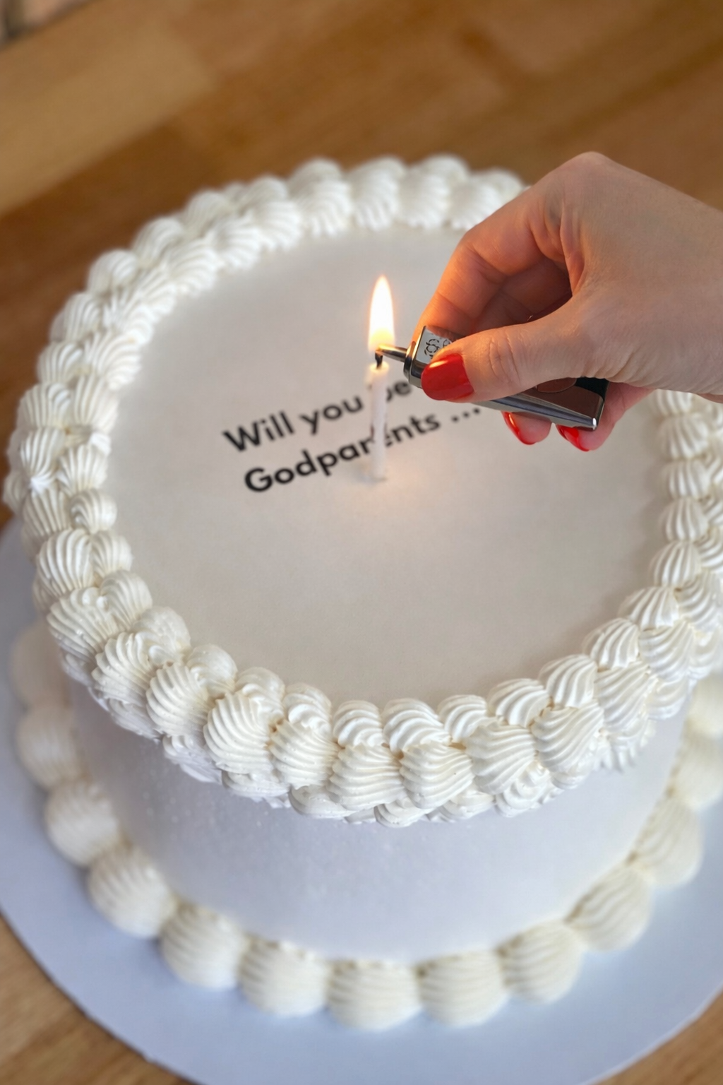 Burn Away Cake - Simple White Design