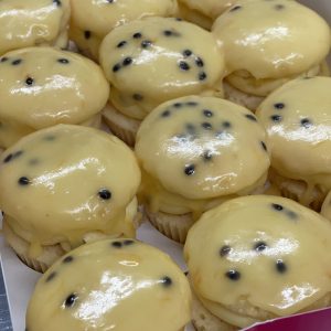 A Dozen Vanilla Passionfruit Slice Cupcakes