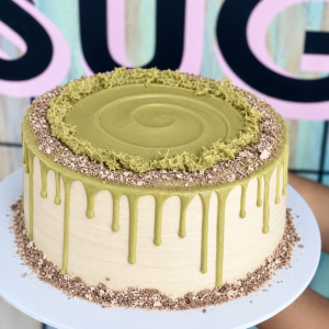 Eggless Pistachio Cake
